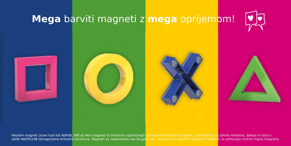 Geometrični magneti Mega Neodim mini set